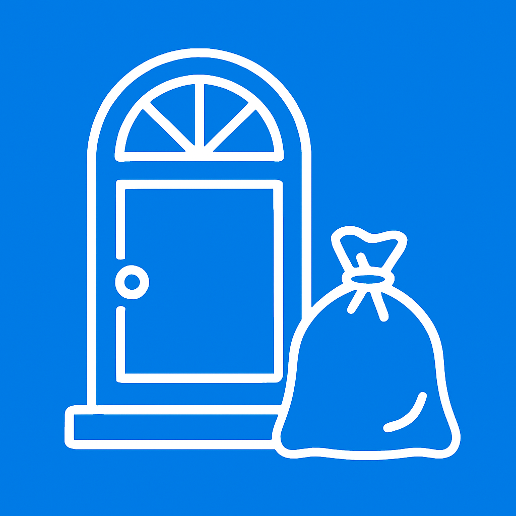 Leave your laundry ready at the door.